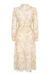 Selena Silk Dress - Yellow Iris