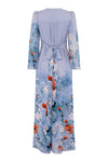 Uslada Silk Dress - Blue Garden