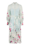 Aglaya Silk Dress - Mint Garden