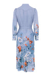 Aglaya Silk Dress - Blue Garden